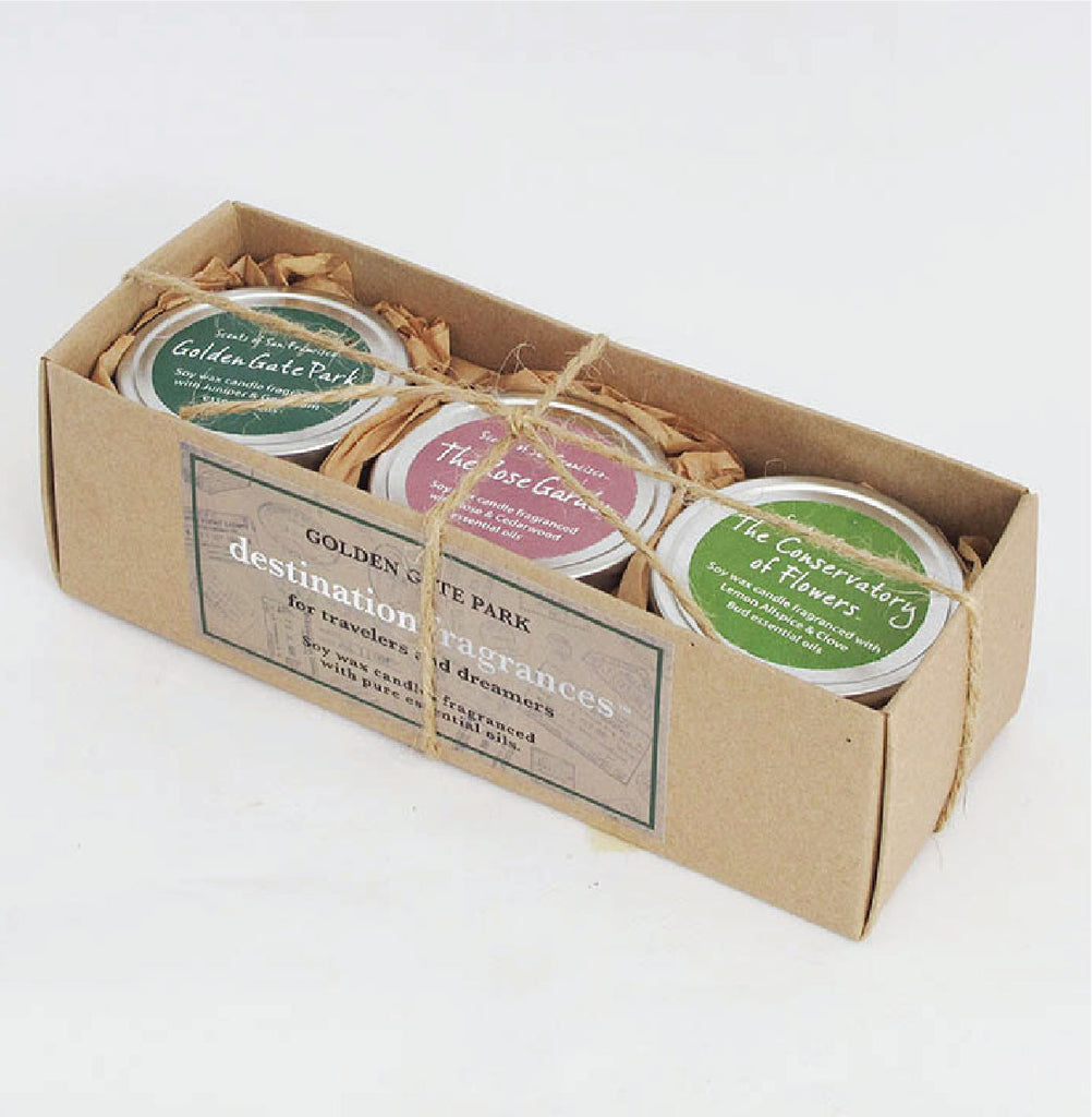 Travel Tin Candle Gift Box: Golden Gate Park